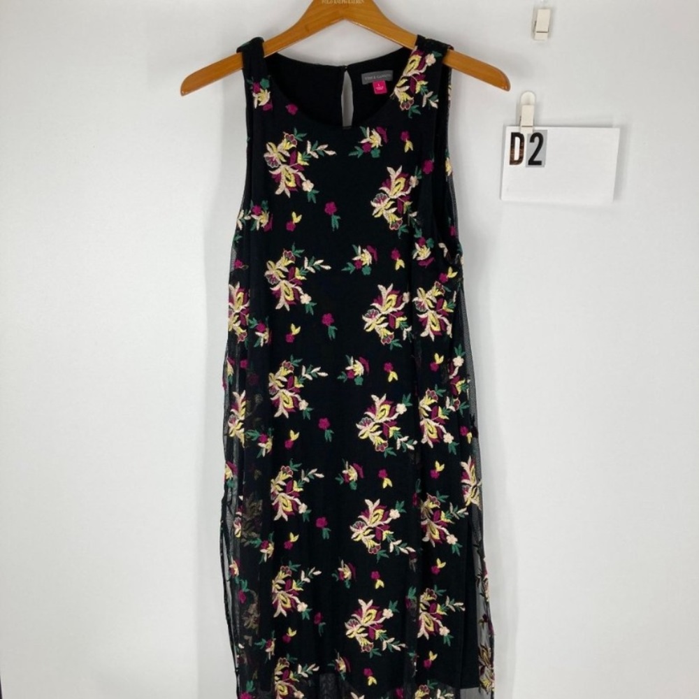Vince Camuto floral midi length dress sz L